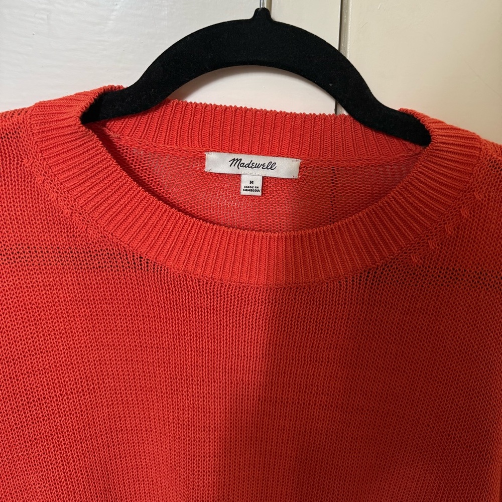 Madewell Red Crewneck Sweater
